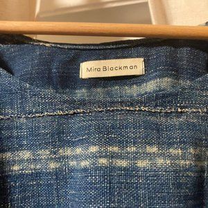 Mira Blackman distressed Indigo box top